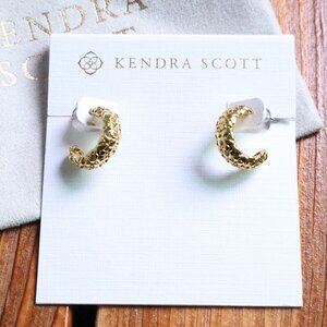 Kendra Scott Harper Gold Huggie Earrings fashion